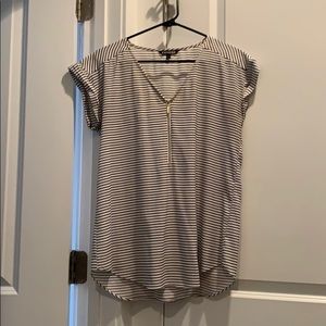 Express black and white striped shirt